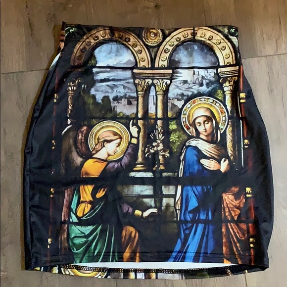 RARE Blackmilk Stained Glass Mini Skirt - Picture 2 of 3